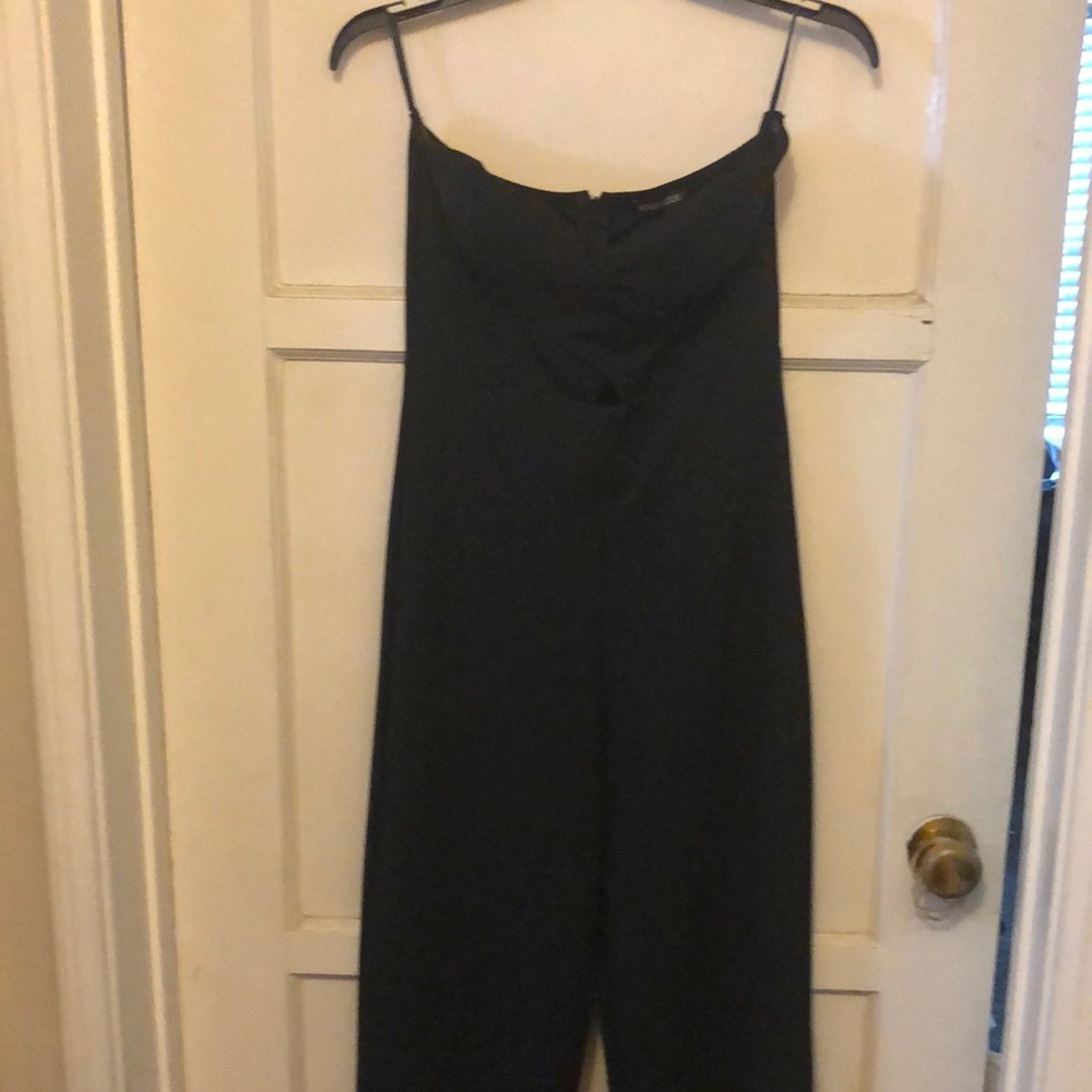 One piece strapless jumpsuit
